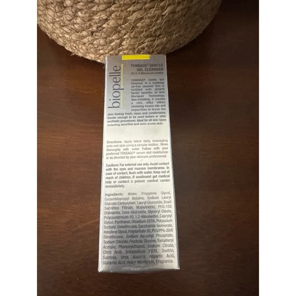 Biopelle Tensage Gentle Gel Cleanser SCA 2 Biorepair Index Growth Factor 6oz NEW